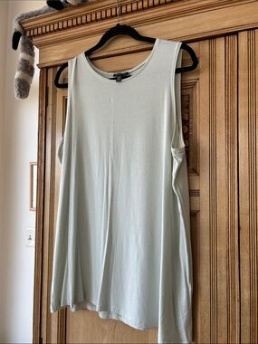 Eileen Fisher XL Sleeveless Tunic Top - Pale Mint